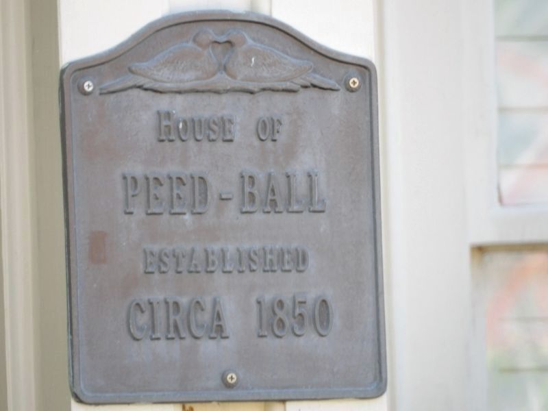 Peed-Ball House Marker image. Click for full size.