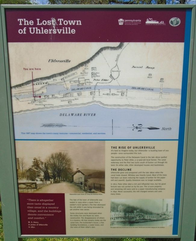 The Lost Town of Uhlersville Marker image. Click for full size.