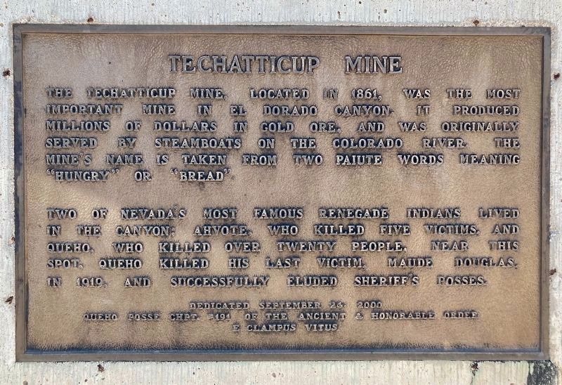 Techatticup Mine Marker image. Click for full size.