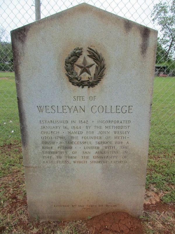 Wesleyan College Marker image. Click for full size.