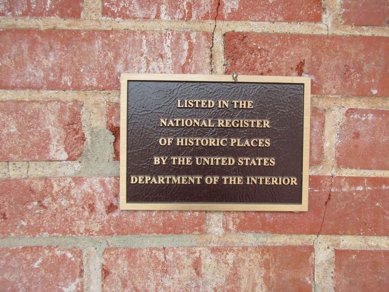 San Augustine County Jail National Register of Historic Places tablet image. Click for full size.