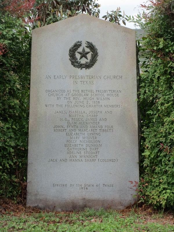 An Early Presbyterian Church in Texas Marker. Click for full size. An Early Presbyterian Church in Texas Marker image. Click for full size.