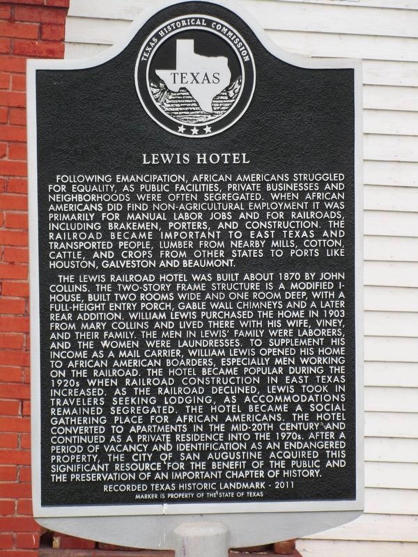 Lewis Hotel Marker image. Click for full size.