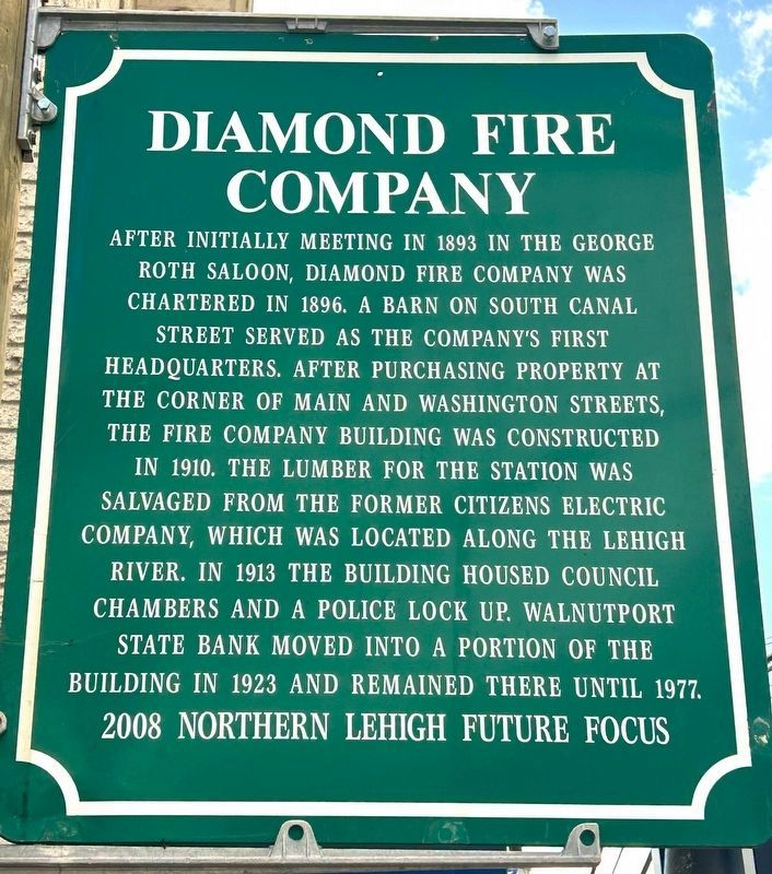 Diamond Fire Company Marker image. Click for full size.