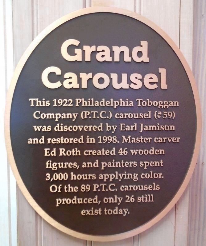 Grand Carousel Marker (inside the pavilion) image. Click for full size.