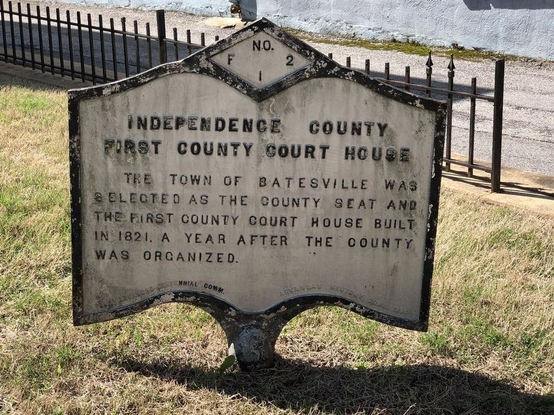 Independence County First County Court House Marker image. Click for full size.