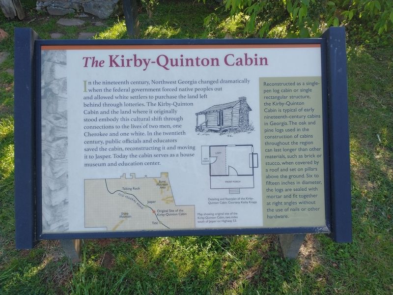 The Kirby-Quinton Cabin Marker. Click for full size. The Kirby-Quinton Cabin Marker image. Click for full size.