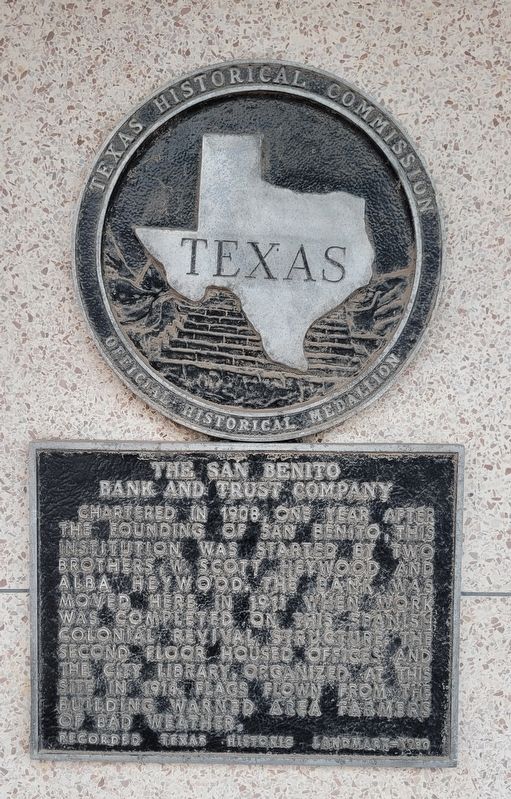The San Benito Bank and Trust Company Marker image. Click for full size.