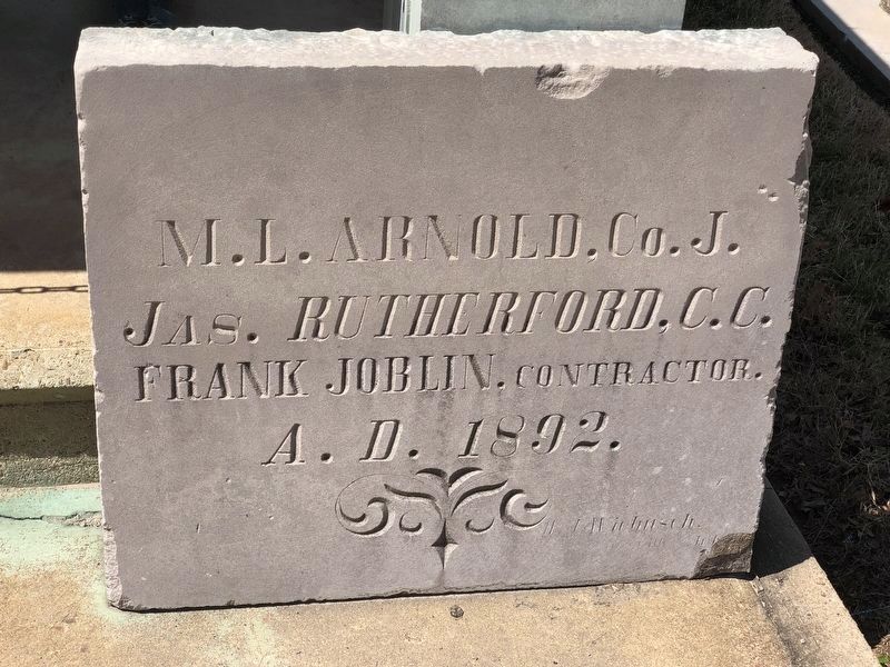1892 Courthouse Cornerstone image. Click for full size.