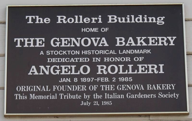 Genova Bakery Marker image. Click for full size.