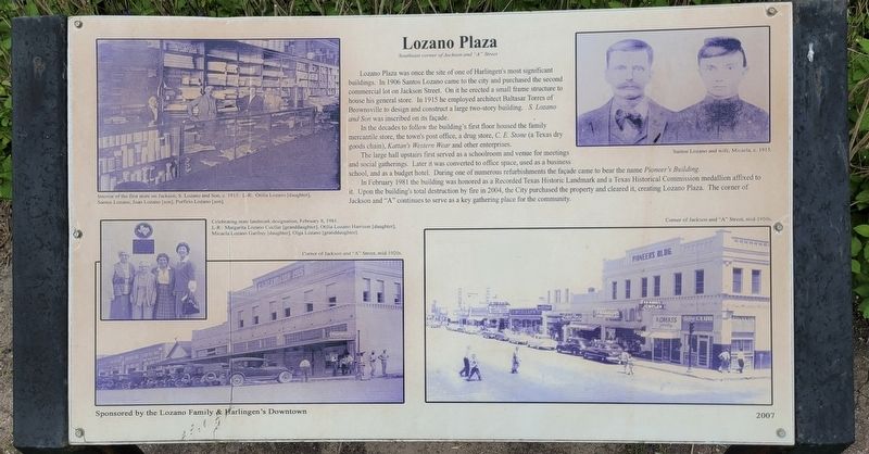 Lozano Plaza Marker image. Click for full size.