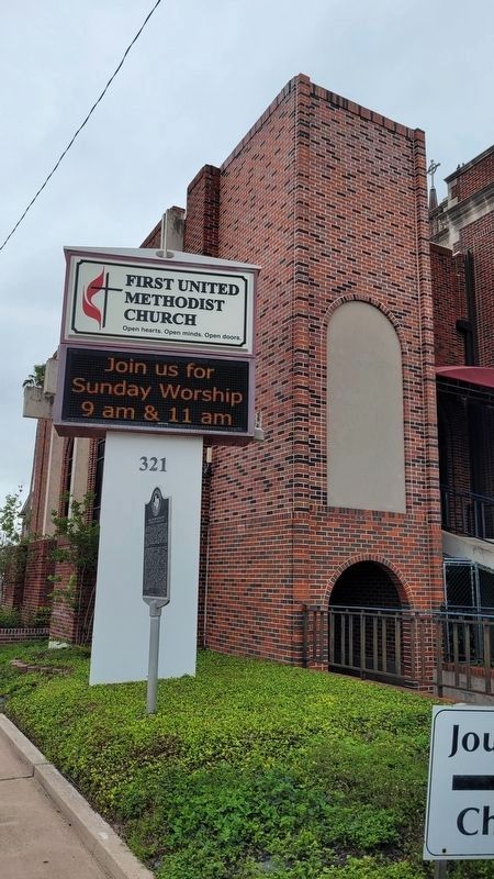 First United Methodist Church of Harlingen and Marker image. Click for full size.