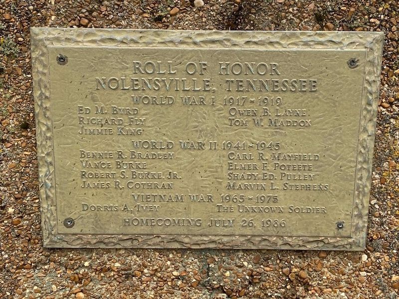 Nolensville War Memorial image. Click for full size.