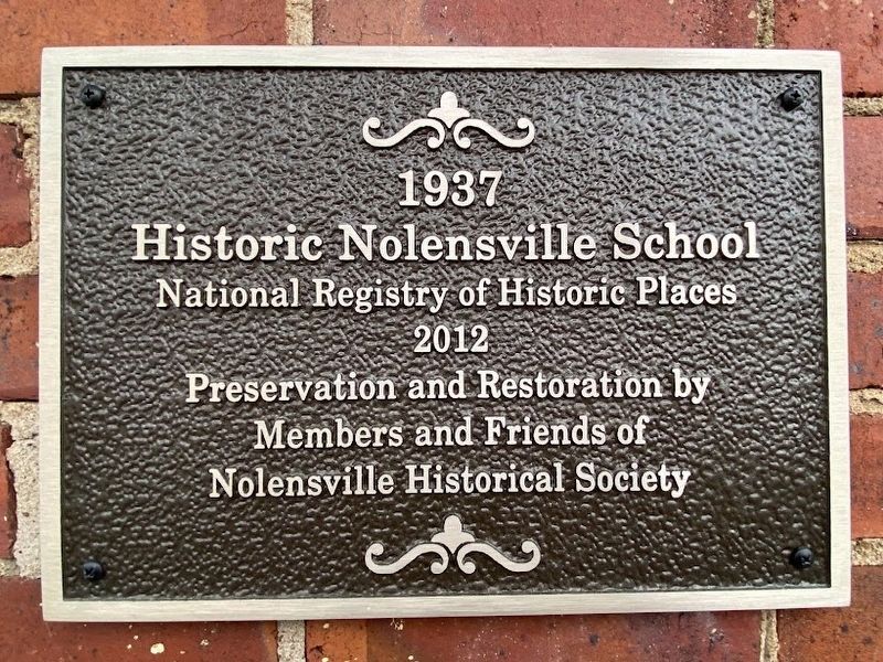 1937 Historic Nolensville School Marker image. Click for full size.
