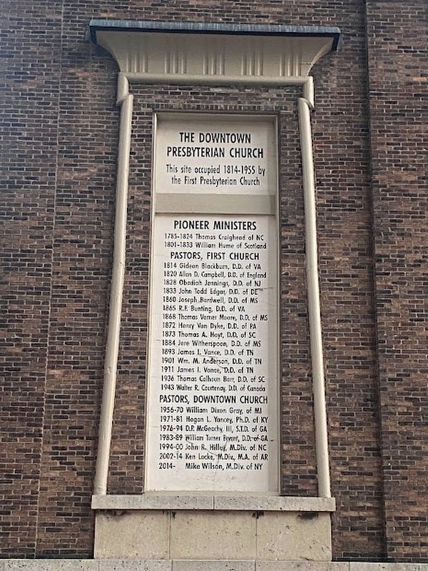 The Downtown Presbyterian Church I Marker. Click for full size. The Downtown Presbyterian Church I Marker image. Click for full size.