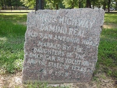 Kings Highway Camino Real Old San Antonio Road Marker. Click for full size. Kings Highway Camino Real Old San Antonio Road Marker image. Click for full size.
