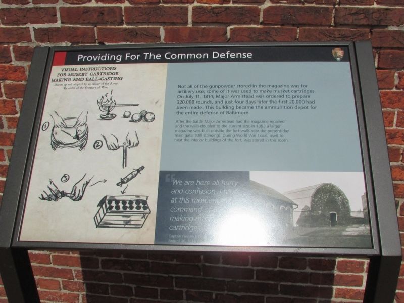 Providing For The Common Defense Marker image. Click for full size.