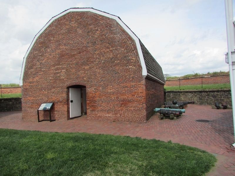 Marker in Fort McHenry image. Click for full size.