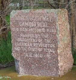 Kings Highway Camino Real � Old San Antonio Road Marker image. Click for full size.