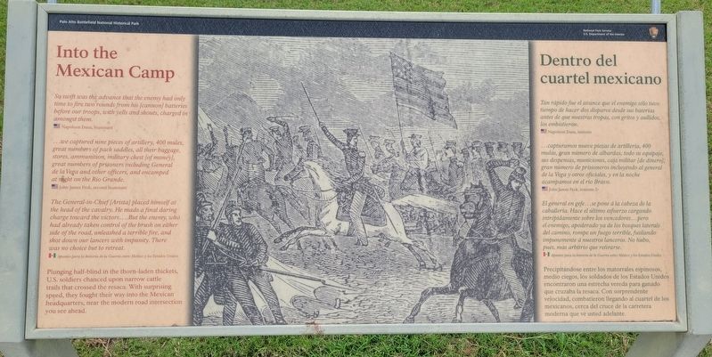 Into the Mexican Camp Marker. Click for full size. Into the Mexican Camp Marker image. Click for full size.