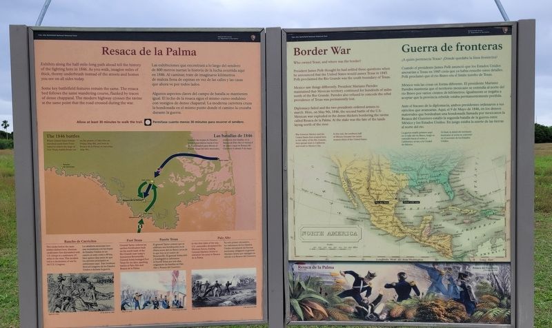 The Resaca de la Palma Marker is the marker on the left of the two markers image. Click for full size.