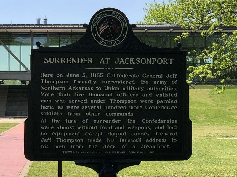 Surrender at Jacksonport Marker image. Click for full size.