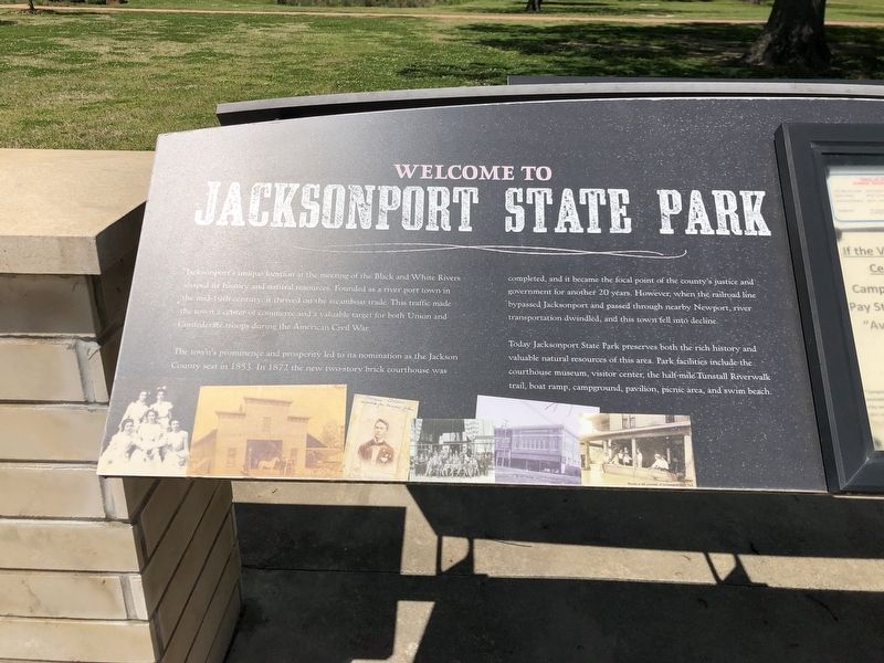 Welcome to Jacksonport State Park Marker image. Click for full size.