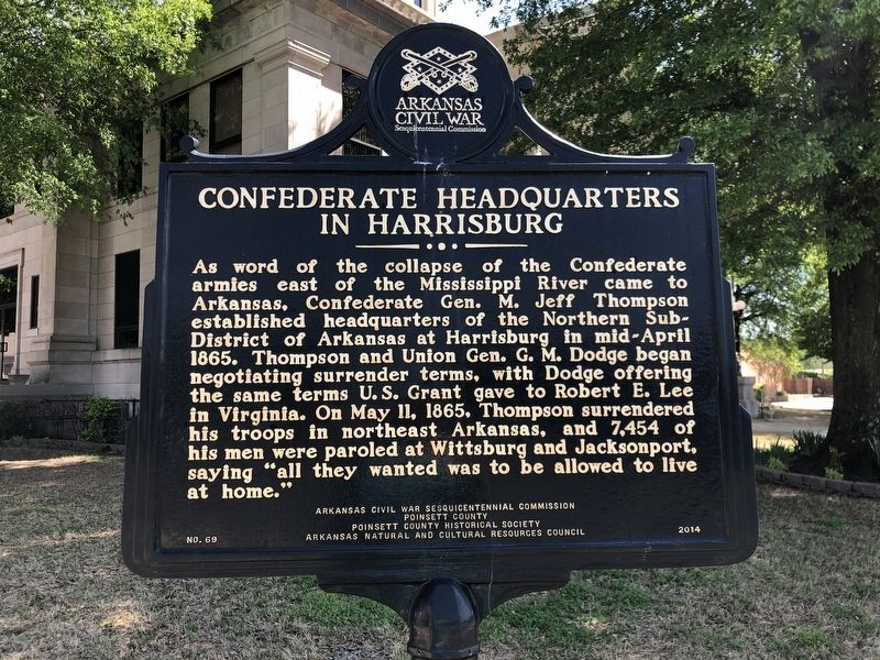 Confederate Headquarters in Harrisburg Marker image. Click for full size.