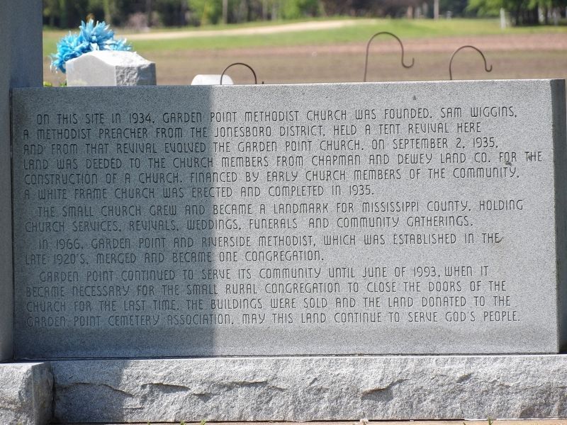 Garden Point United Methodist Church Marker. Click for full size. Garden Point United Methodist Church Marker image. Click for full size.