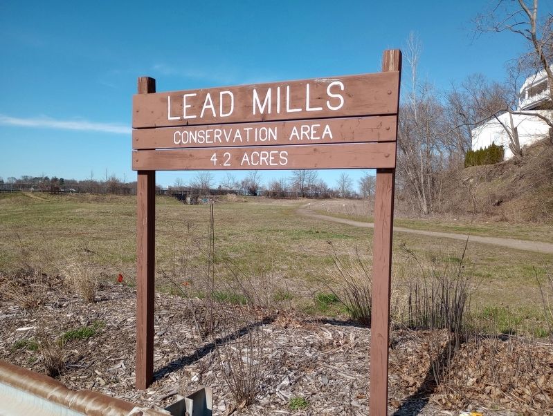 Lead Mills Conservation Area Marker. Click for full size. Lead Mills Conservation Area Marker image. Click for full size.