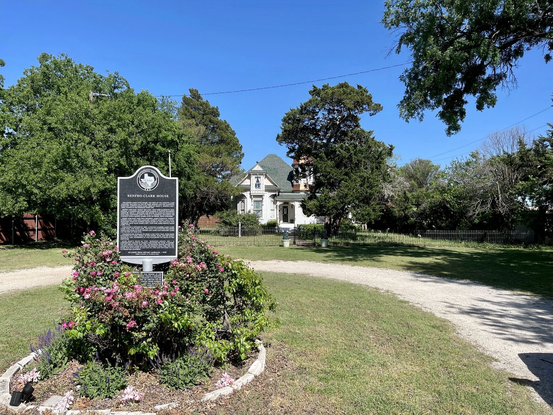 Renfro-Clark House and Marker image. Click for full size.