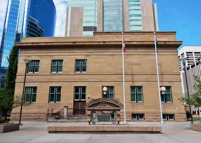 Site of Calgary's Original Court House Marker image. Click for full size.