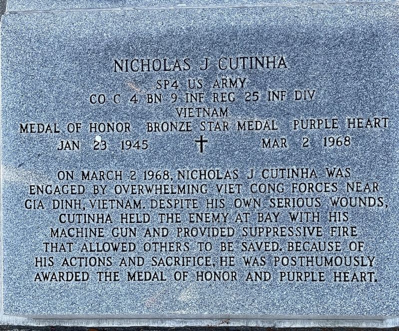 Nicholas J Cutinha Marker. Click for full size. Nicholas J Cutinha Marker image. Click for full size.