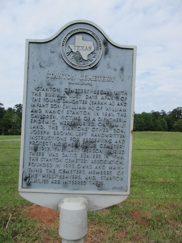 Stanton Cemetery Marker image. Click for full size.