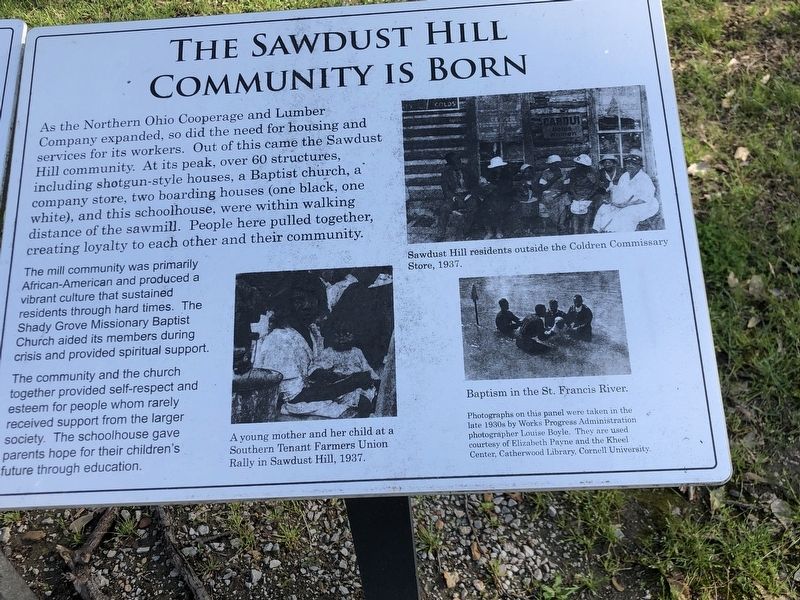 The Sawdust Hill Community is Born Marker image. Click for full size.