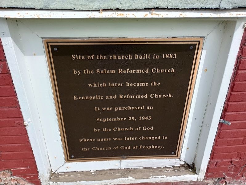 Site of Salem Reformed Church Marker image. Click for full size.