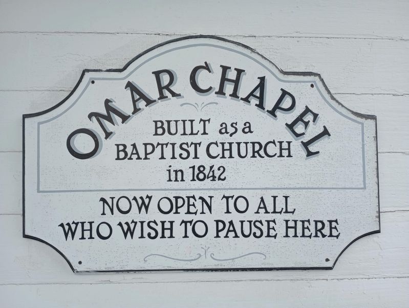 The additional signage for Omar Chapel image. Click for full size.