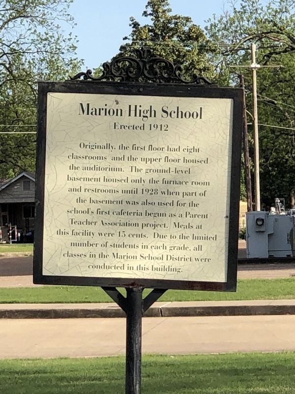 Marion High School Marker image. Click for full size.