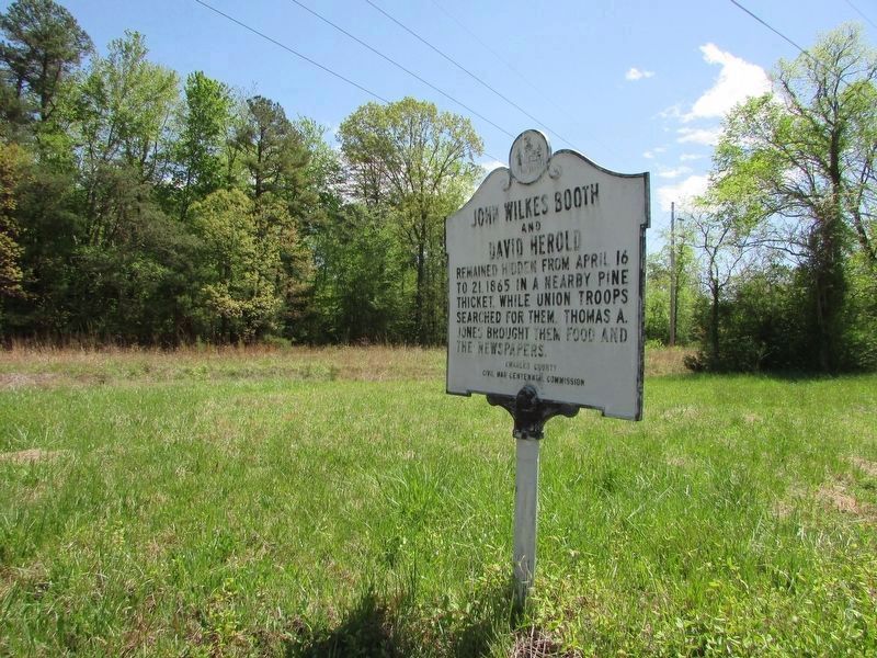John Wilkes Booth and David Herold Marker. Click for full size. John Wilkes Booth and David Herold Marker image. Click for full size.