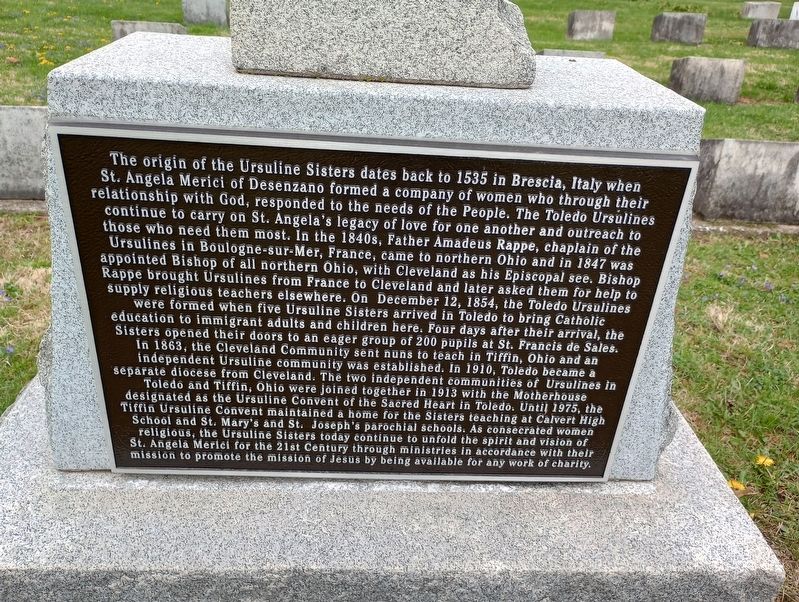 The origin of the Ursuline Sisters Marker image. Click for full size.