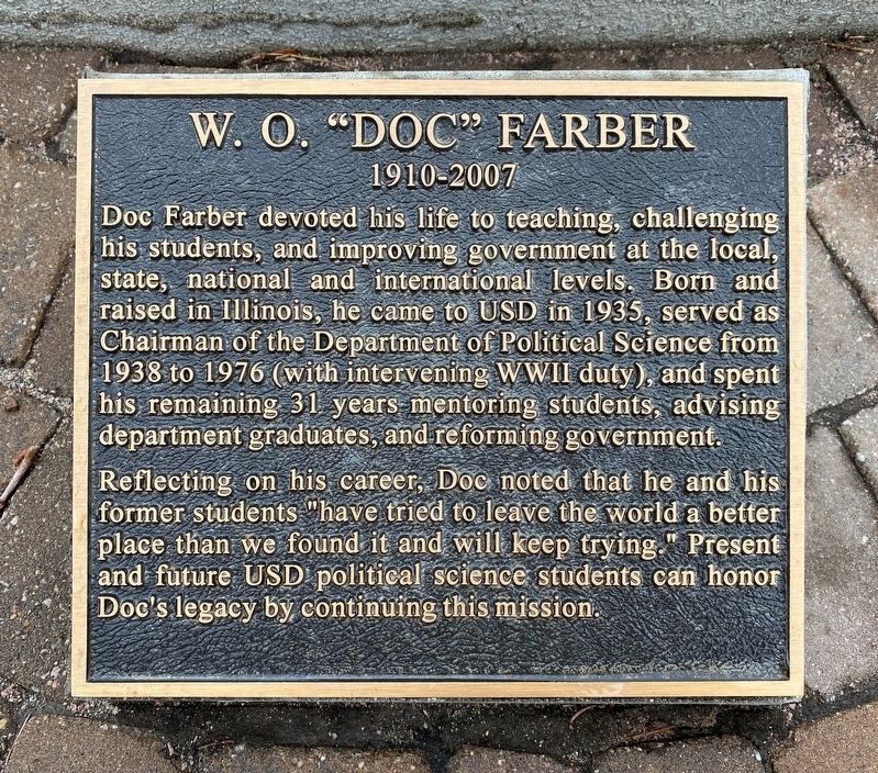 W. O. "Doc" Farber Marker image. Click for full size.