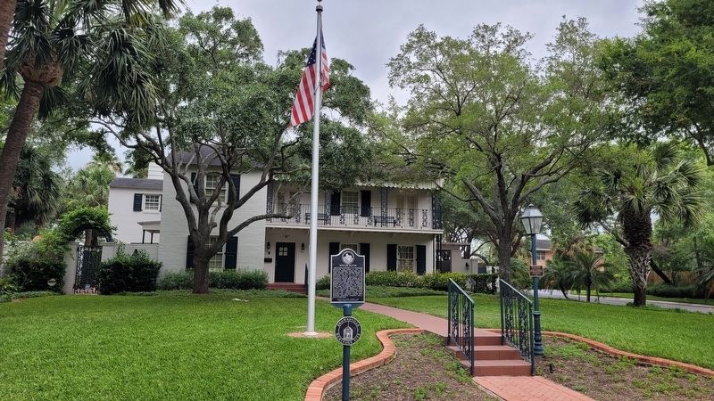 The view of the the McNair House and Marker from the street image. Click for full size.