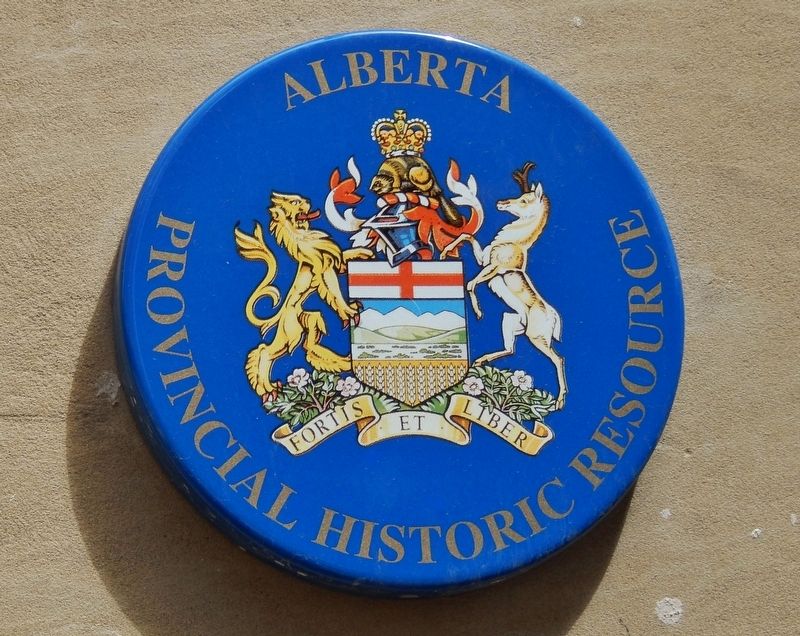 Alberta Registered Historic Resource Plaque. Click for full size. Alberta Registered Historic Resource Plaque image. Click for full size.