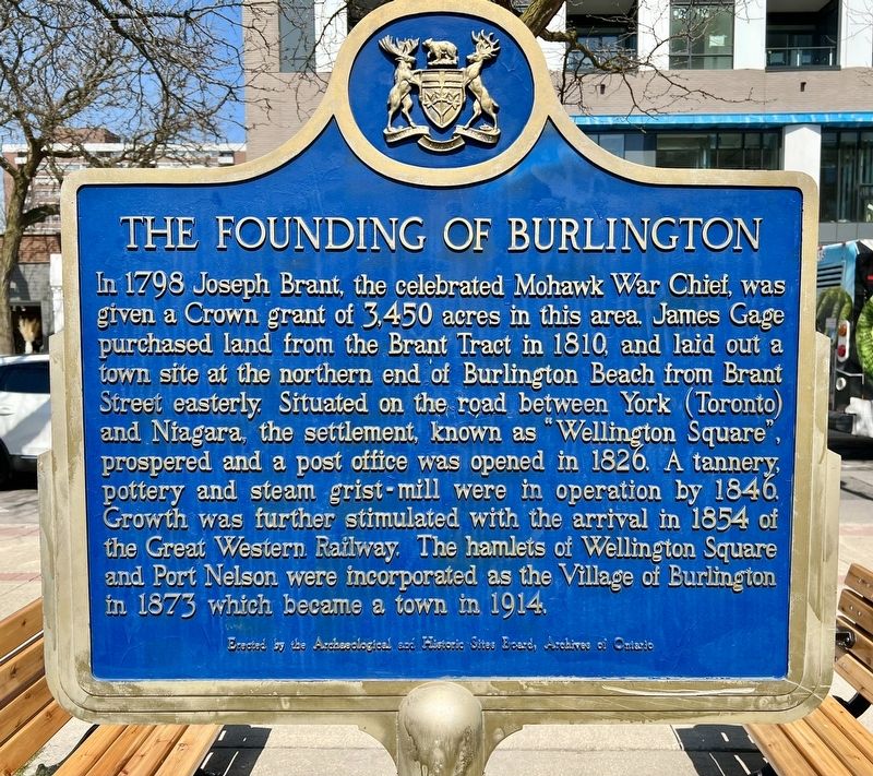 The Founding of Burlington Marker image. Click for full size.