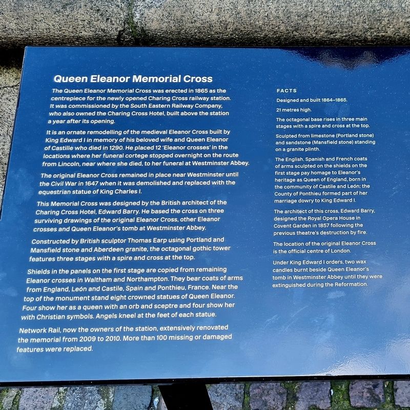 Queen Eleanor Memorial Cross Marker. Click for full size. Queen Eleanor Memorial Cross Marker image. Click for full size.