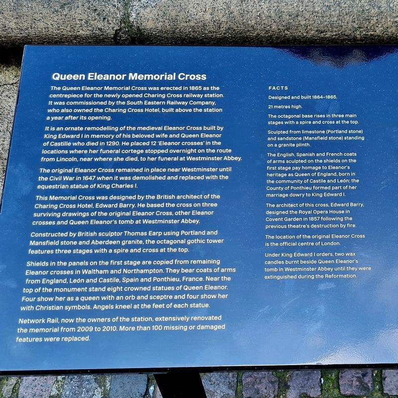 Queen Eleanor Memorial Cross Marker image. Click for full size.