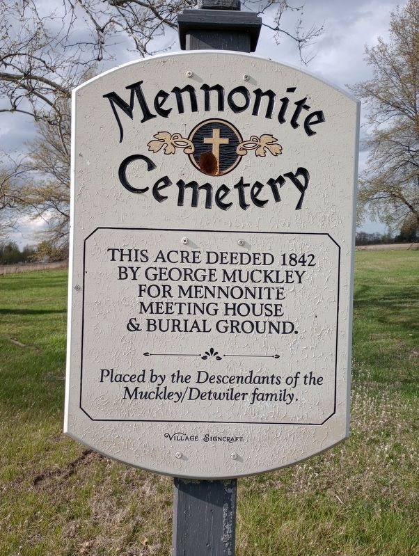 Mennonite Cemetery Marker image. Click for full size.