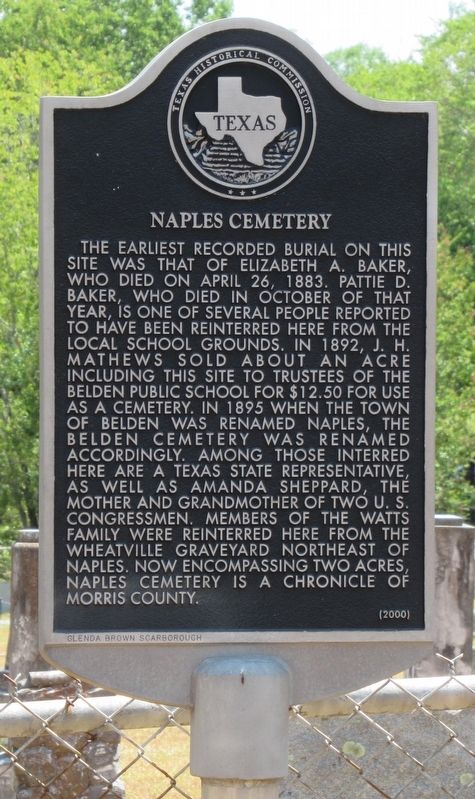 Naples Cemetery Marker image. Click for full size.