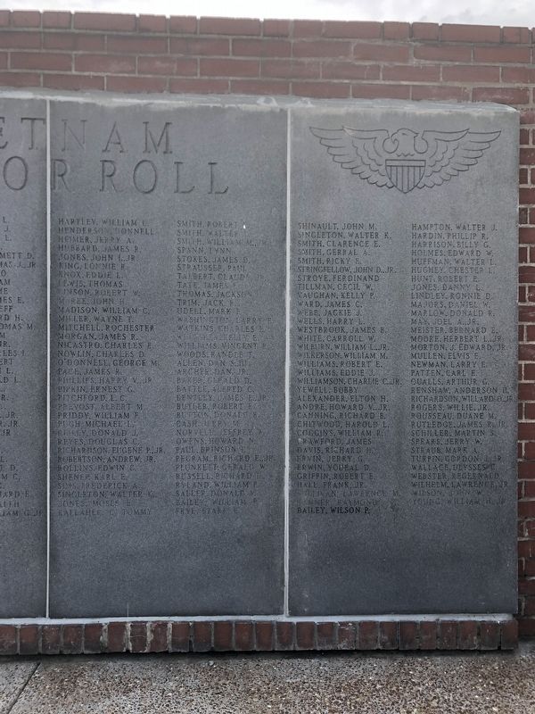 Vietnam Honor Roll Marker Detail (right side) image. Click for full size.