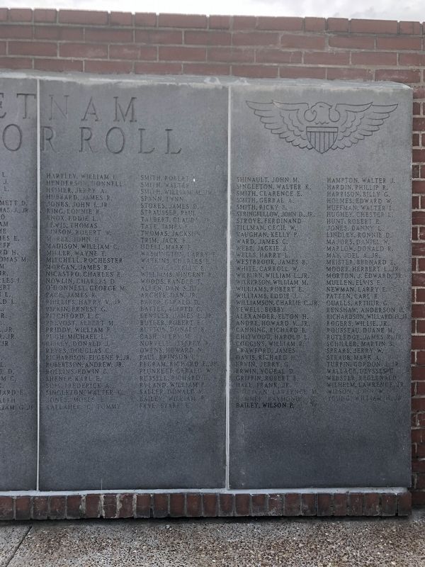 Vietnam Honor Roll Marker Detail (right side). Click for full size. Vietnam Honor Roll Marker Detail (right side) image. Click for full size.